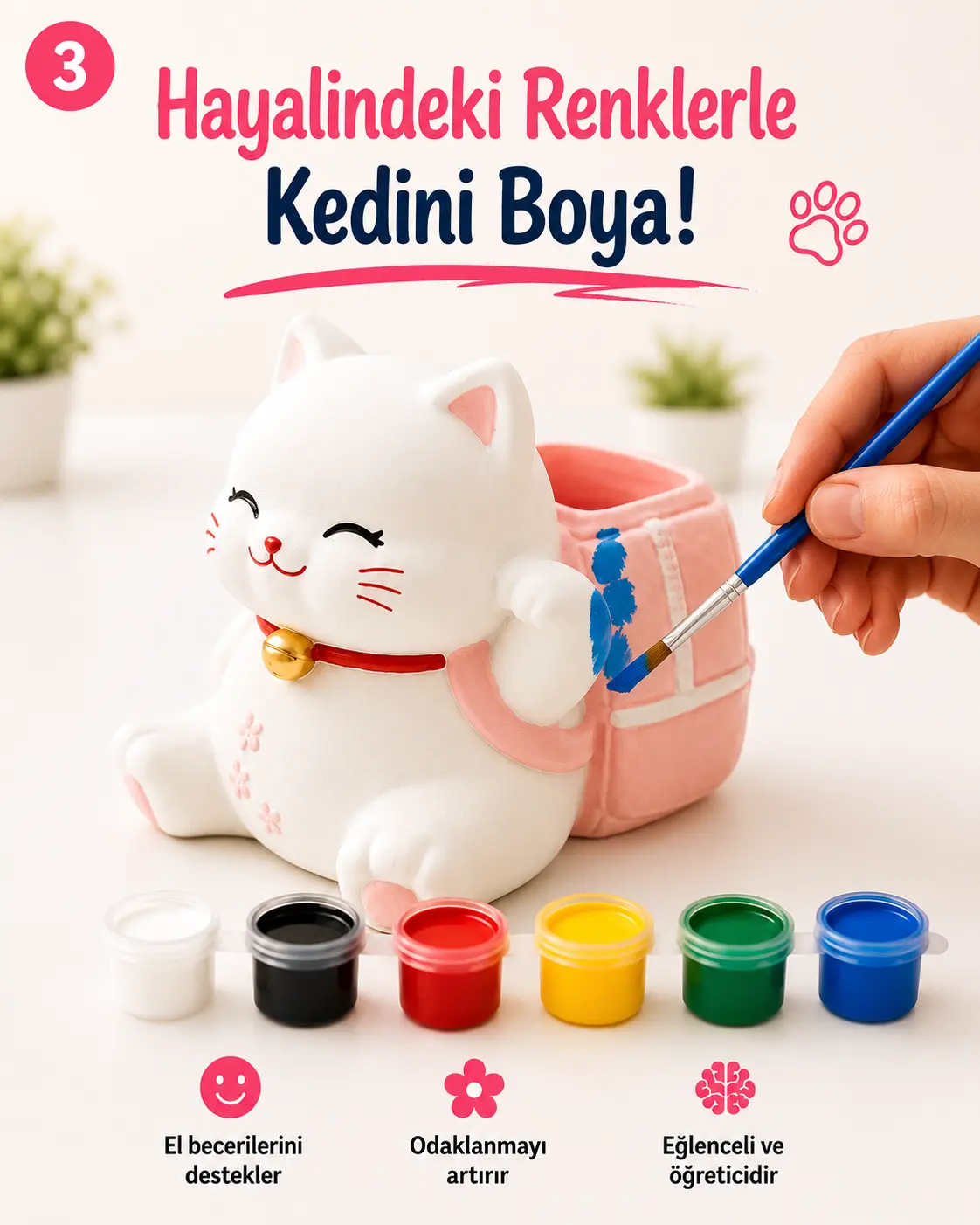 Kedi Çim Kiti – Boya, Ek, Büyüt - Kedini Yetiştir - Görsel 3