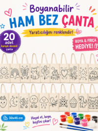 Boyanabilir Bez Çanta - 20 Adet