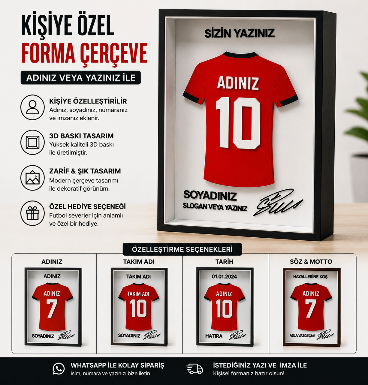 Kişiye Özel 3D Forma Tasarımlı Çerçeve
