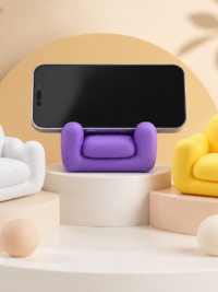 3D Baskı Mini Koltuk Telefon Standı – Renkli Masaüstü Telefon Tutacağı